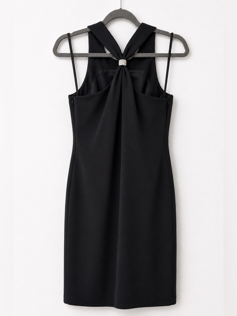 Jones New York Black Dress Sleeveless Sheath Rhinestone‎ Back Size 10